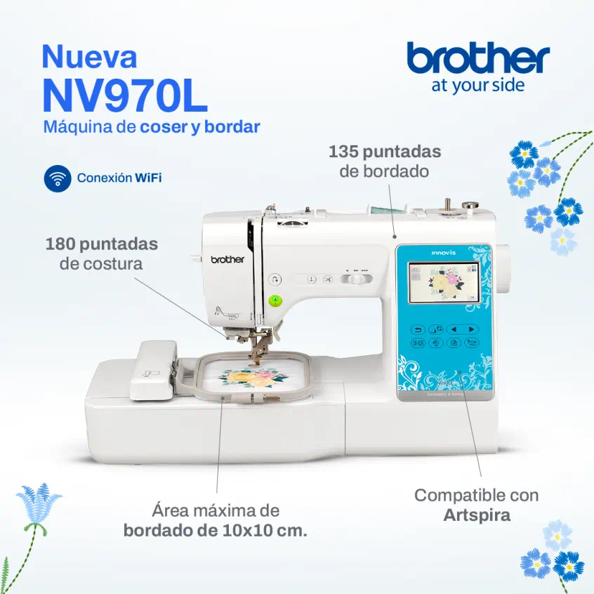 Bordado y Costura BROTHER NV970LCL Maquina de Bordado y Costura